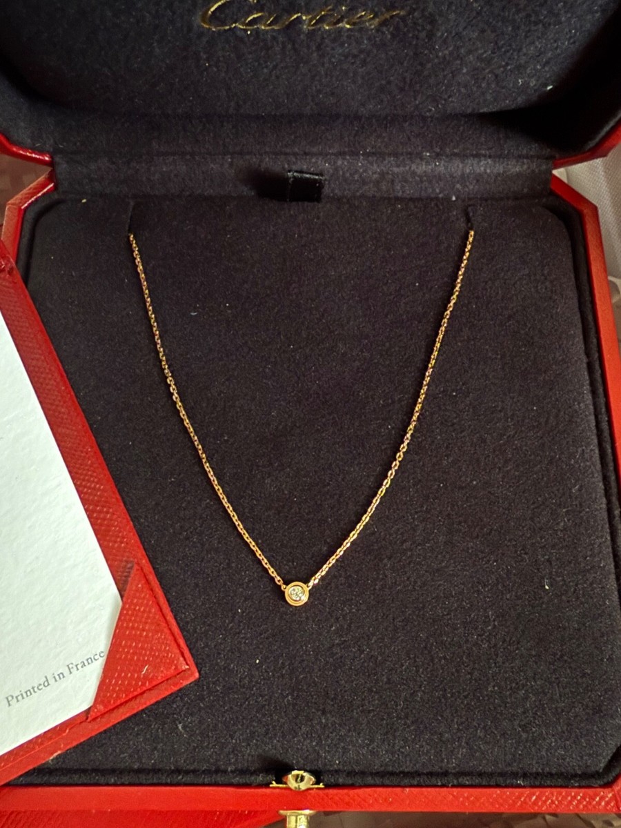 Cartier d'Amour Necklace with Pendant 18k Rose Gold Diamond