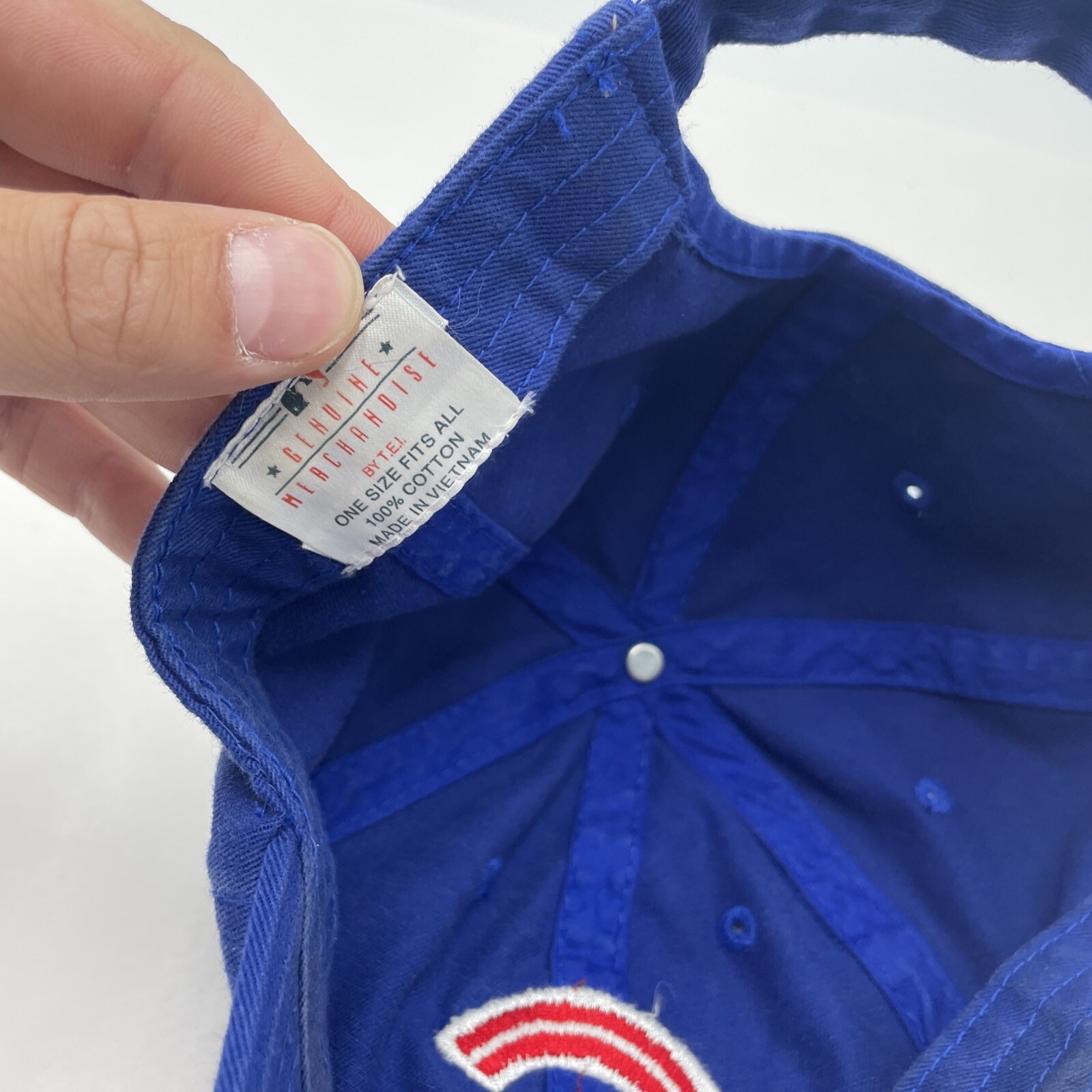 Chicago Cubs Bling Rhinestone Logo Adjustable Hat Cap Unisex Women's
