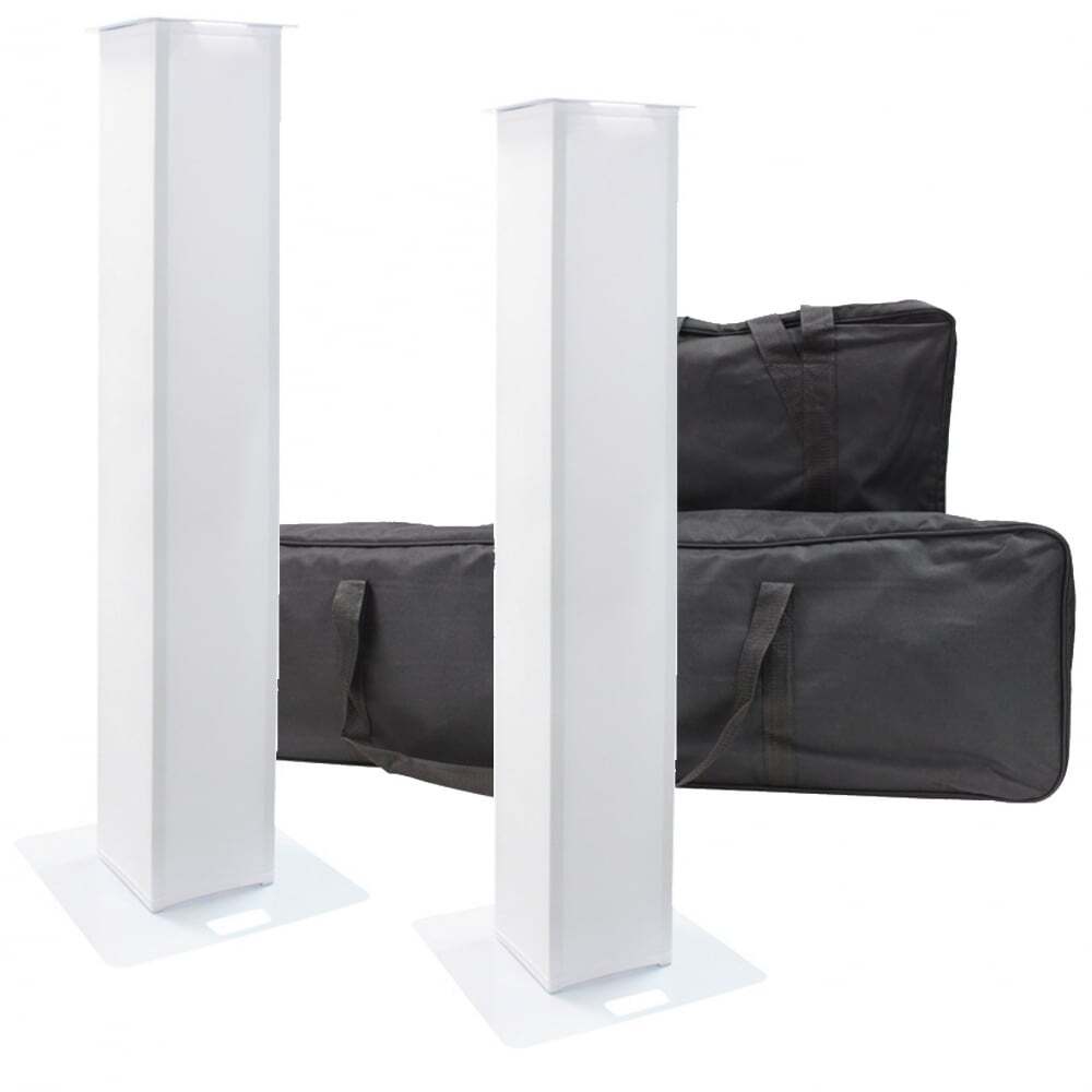 Lighting Truss Podium DJ GTotem 1.5M Tower Kit inc Lycra Scrims Cases - Pair