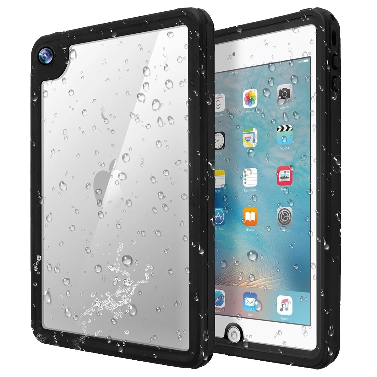 Negro Silicona/gel/goma tablets y e-reader de los casos, cubiertas y Teclado Folios Para Apple iPad Mini 4