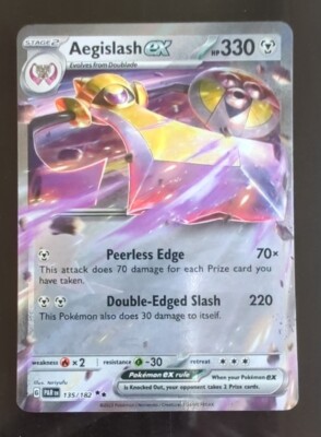 ⚡ Pokemon SV Paradox Rift Aegislash ex 135 Double Rare card Metal