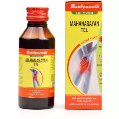 Baidyanath Mahanarayan Schwanz (100 ml) Öl Rheumatische Gelenke Schmerzen & R...