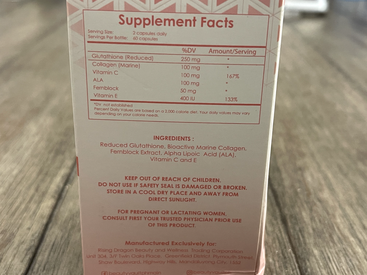 Beauty Vault LUMI 24H Glutathione Capsules, 60 Capsules (US Seller) | eBay