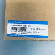 Agilent Glass Vial Clear 6 ml Screw Cap Sealed Pack of 100 Vials