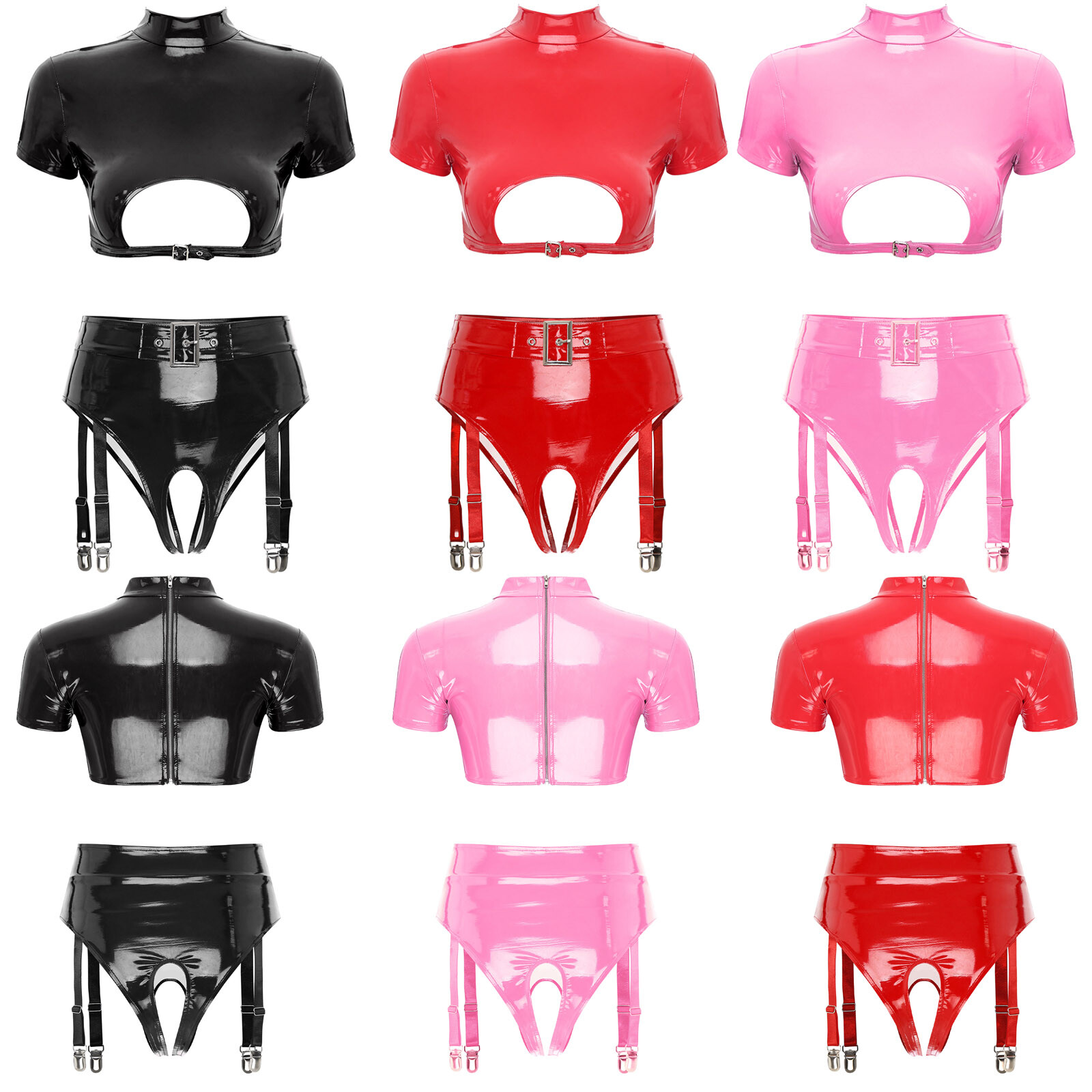 Women Lingerie Slim Fit Clubwear Nightclub Nightwear Hollow Out Underwear Mini