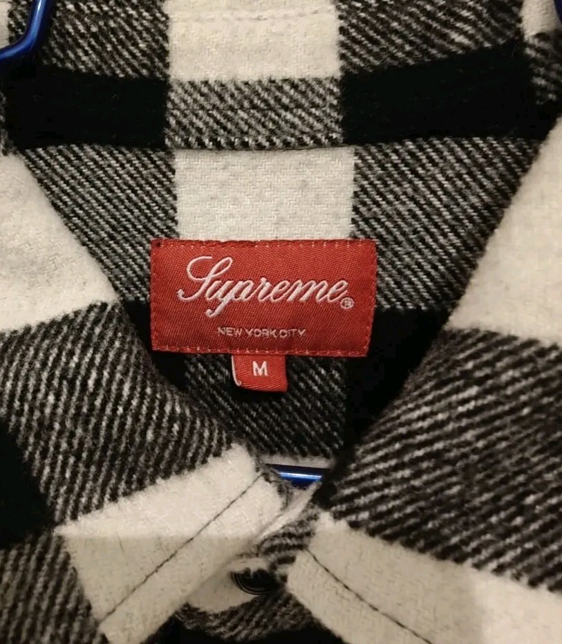 FW19 Supreme 1 - 800 Buffalo Plaid Shirt Black Size M Medium FW19 Supreme 1 - 800 Buffalo Plaid Shirt Black Size M Medium