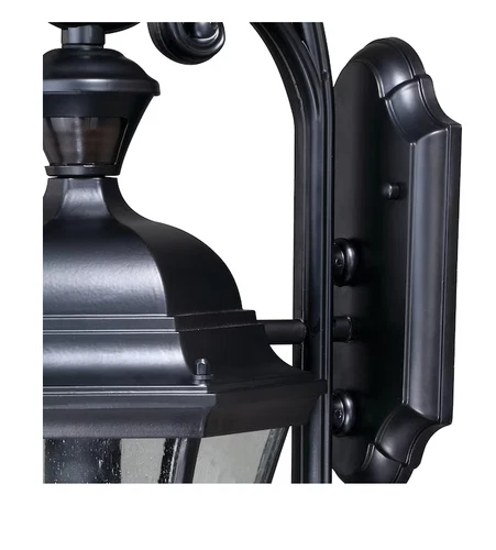 VAXCEL Aberdeen 1-Light 23-in Shiny Black Motion Sensor Outdoor Wall Light - Picture 2 of 6