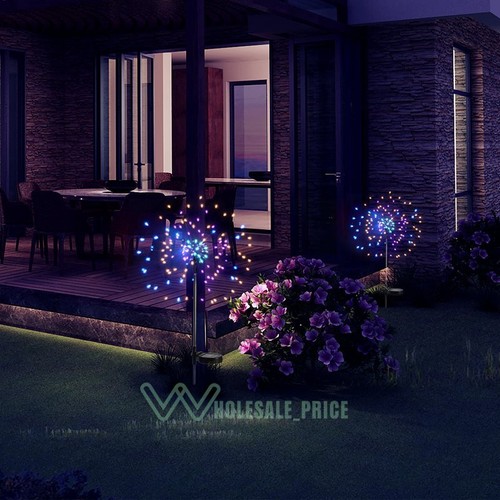 150 LED Solar Fire Flower Lights Outdoor Waterproof Path Lawn Garden Decor Lamp - Picture 7 of 58