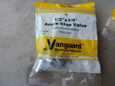 Vanguard 1/2'' x 3/8'' Lead Free Brass Angle Stop Valve