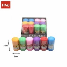 x Set 12 Pezzi Candele Cera Profumate Varie Fragranze Colorate 5x7cm hmj