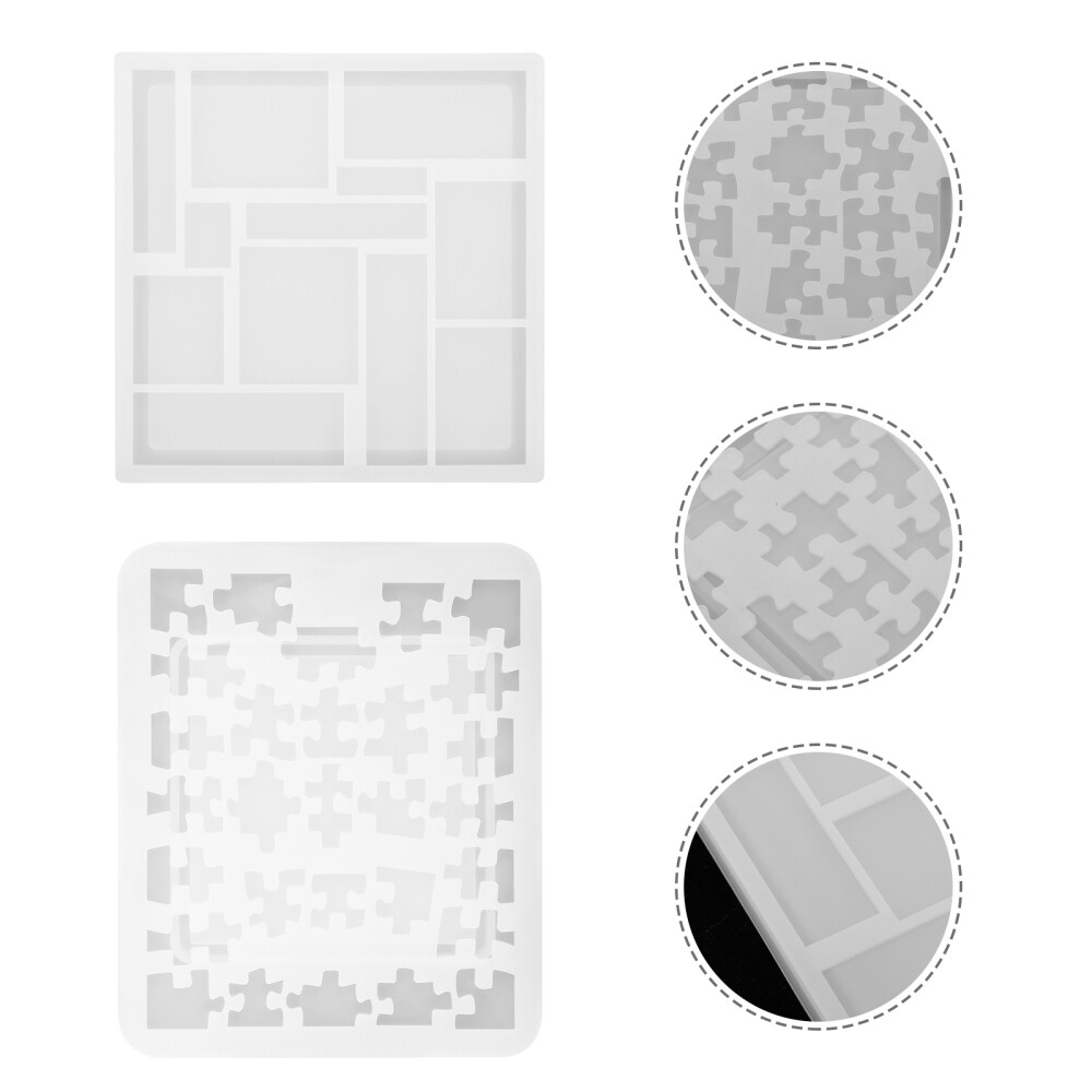 2pcs Puzzle Shape Mold Resin Mold Puzzle Piece Mold Crayons Maker Wax Mold