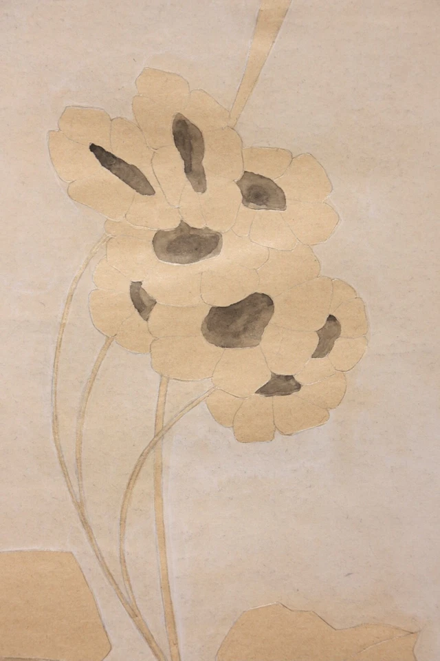 Entwurf für ein florales Jugendstil-Ornament, Pflanze, Entwurfszeichnung um 1900 - Bild 2 von 4