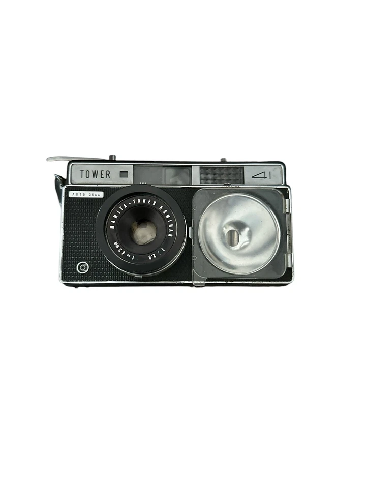 De colección Torre 41 Automático 35mm Cámara Sears Telémetro Flash Guía Japón Negro Foto 3 de 4