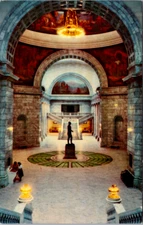 Vintage Postcard Utah State Capitol Interior Chief Massasoit Marble