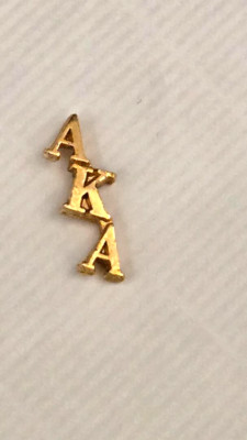 Vintage Alpha Kappa Alpha Gold tone Lapel Pin (5/8'')-New in original packaging