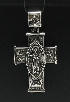 Handmade Sterling Silver Pendant Hallmarked 925 Orthodox Cross PE000228 Empress