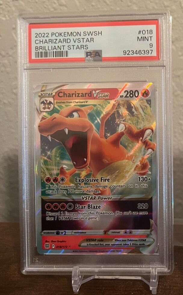 Pokémon - Sword & Shield - Brilliant Stars - Charizard VSTAR 18/172 PSA 9