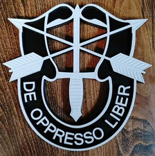 8" US Army Special Forces Insignia DUI Plaque "De Oppresso Liber"