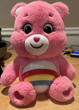 Basic Fun 13" Care Bears Cheer Bear Rainbow Pink 2020 Stuffed Animal Plush