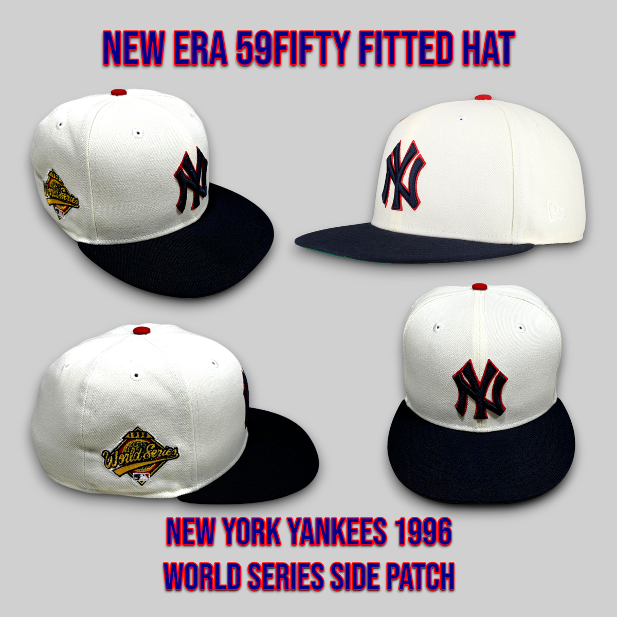 New Era New York Yankees 59FIFTY Fitted Hat 1996 World Series Side