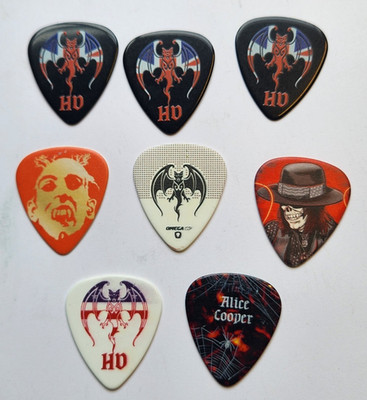 Hollywood Vampires - Guitar Pick Lot of 8 - Joe Perry - Alice Cooper - Tommy