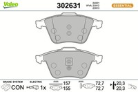 Bremsbelagsatz Scheibenbremse Essential Valeo 302631 FüR Vw Golf 6 5K1 517 3 137