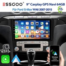 Für Ford S-Max WA6 2006-2015 Android 15 Autoradio GPS NAVI KAM WIFI Carplay 64GB