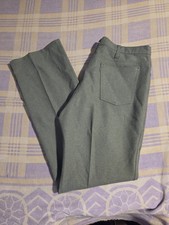 Vintage 1970s Levis 517 Grey Sta-Prest Pants 36 x 33 USA Gray Flare Bootcut