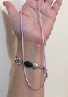 3Pcs Necklace Lot Faux Leather Lavender/light Purple Silver Clasp 18” Men Women. — photo 3