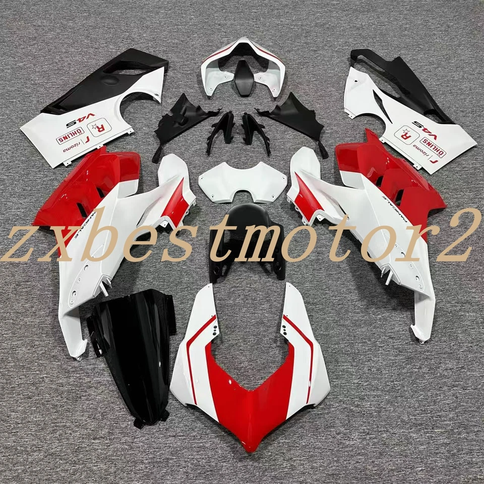 Kit de carenado de carrocería rojo blanco para Ducati Panigale V4 V4S V4SP V4R 2019-2022  Foto 2 de 4