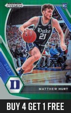 Matt Hurt 2021 Panini Prizm Draft Picks Green #34 Duke Blue Devils