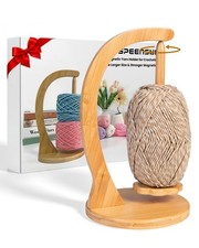 Yarn Holder for Crocheting, Large Magnetic Rotating Yarn Spinner for Knitting...