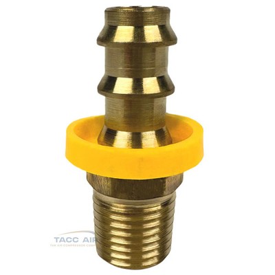 Easy Lock Brass Hose Barb Fitting Connector 3/8'' Push-Lock x 1/4'' MNPT