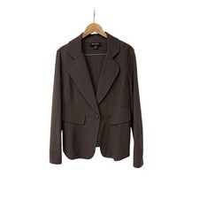 St. John Brown Knit Blazer Jacket 12