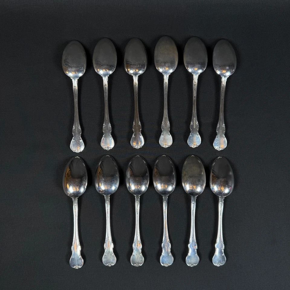 75pc TOWLE French Provincial Sterling Silver Flatware Set 12 Settings w Chest - Image 3 of 4