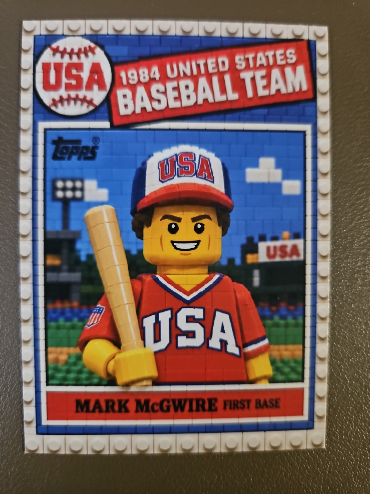 Custom Lego Baseball Card - Mark McGwire