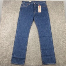 Levis Jeans Mens 36x36 Blue 501 Button Fly Original Straight Stone Denim Pants