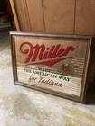 Vintage Miller High Life Beer Made the American Way Sign 23”x17” Bar Mirror Rare