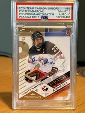 2024 Team Canada Juniors Porter Martone Pride Of The Program #’d 3/25 Patch Auto