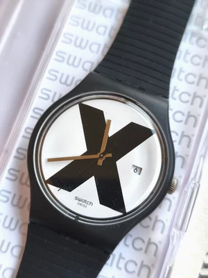 SWATCH Nuevo Gent Special SUOB402 XX RATED Negro LAAXOPEN Nuevo - Imagen 1 de 3