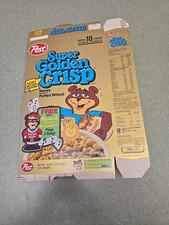 Caja de cereales crujientes dorada post adorno navideño oso de azúcar 1994 nuevo de stock