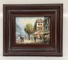 Vintage Original Paris Street Scene Framed Oil Painting - Signed W. Burnett