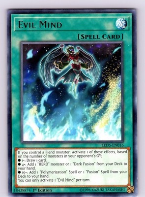 Evil Mind Rare 1st Edition LED5-EN016 LP