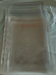 Vintage 43 CLEAR PLASTIC PAGE PROTECTORS 3 Ring 10¼"X9” Opening 7¾" Wide Used