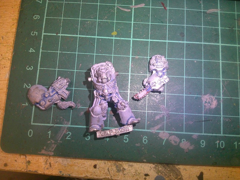 Space Wolf Terminator Storm Bolter & chain fist metal WH40k Citadel 1992