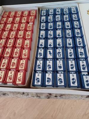 Vtg Milton Bradley Stratego Game Pieces 40 In Each Set I RED- 1BLUE sold Seperat