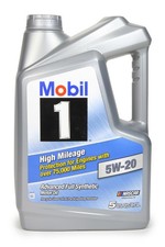 Mob120768 1 Mobil 1 High Mileage Full Synthetic Motor Oil 5W 20 5 Quart 52.93 per gallon