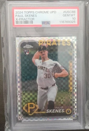 2024 Topps Chrome Update Series Paul Skenes RC Rookie #USC88 X-Fractor SP PSA 10