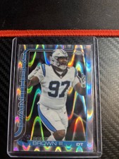 2023 Topps Chrome Bobby Brown III Parallel Carolina Panthers Football Card #46