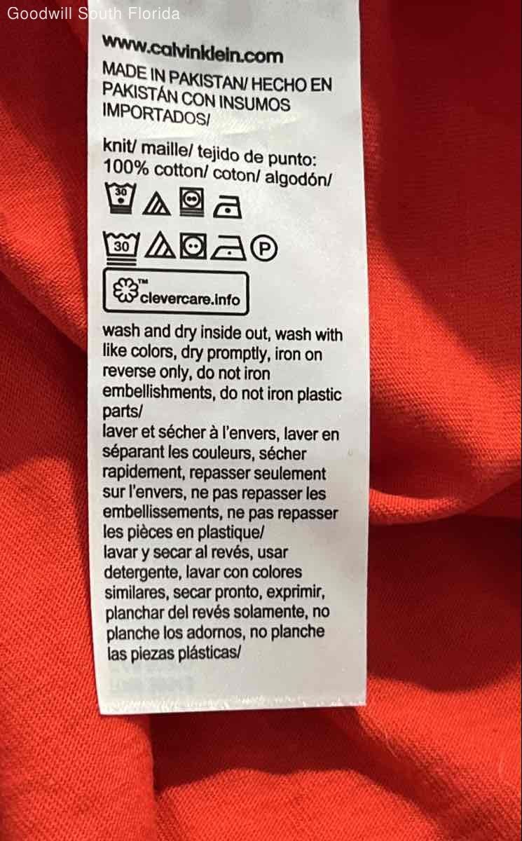 Calvin Klein Mens Red Short Sleeve Crew Neck Pullover T-Shirt Size XL thumbnail 4